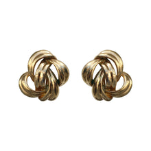 Load image into Gallery viewer, Givenchy Signed Vintage Infinity Swirl Gold Tone Earrings (Clip-on)