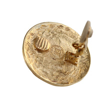 Load image into Gallery viewer, Vintage Signed &#39;Givenchy&#39; Gold Tone Large Round Centre Pearl Earrings (Clip-On) c.1980s