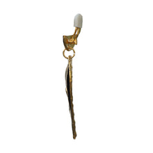 Load image into Gallery viewer, Edouard Rambaud Vintage Large Beaten Gold Heart Earrings (Clip-On) c.1980s