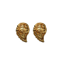 Load image into Gallery viewer, Signed Vintage Christian Lacroix Comma Gold Tone Earrings (Clip-On) c.1980s