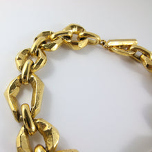 Load image into Gallery viewer, Vintage Gold Plated Chunky Chain Necklace with Toggle Enclosure