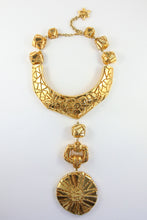 Load image into Gallery viewer, Unique Vintage Signed &#39;Christian Lacroix&#39; Gold Plated Runway Piece with Carved Patterns