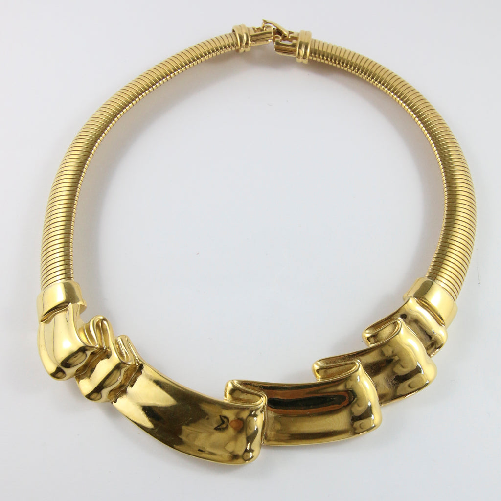 Signed Givenchy Vintage High Collar Statement Necklace