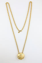 Load image into Gallery viewer, Vintage Signed Christian Dior Gold Plated &amp; Crystal Pendant Necklace