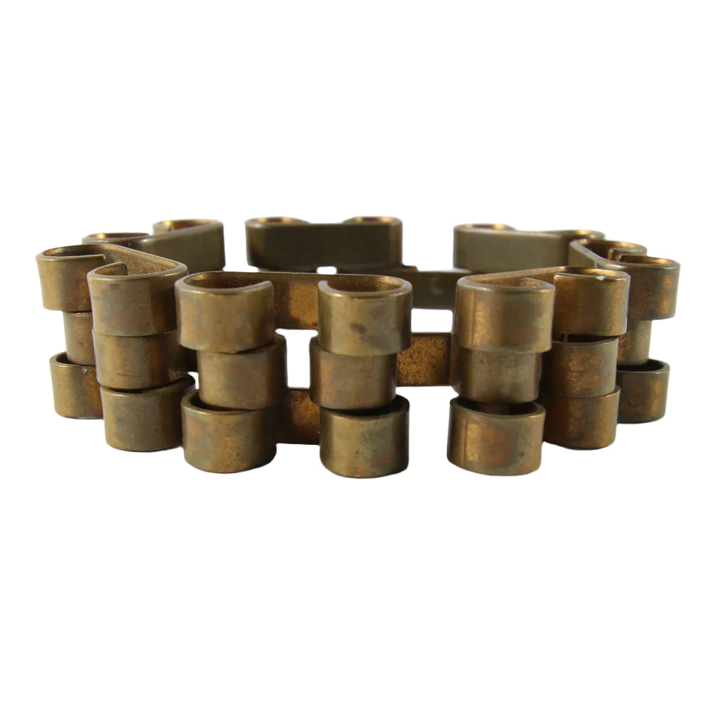 Vintage German Brass Interlock Bracelet