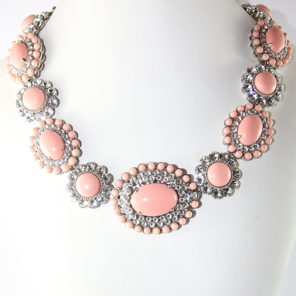 Faceted Pink Rose Quartz and Freshwater Pearl Statement Necklace - Franki  Baker Jewellery