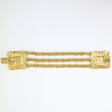 Load image into Gallery viewer, Vintage Signed &#39;Jean Patou Paris&#39; Multi Chain Gold Plated &amp; Blue Glass Stone
