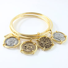 Load image into Gallery viewer, Vintage Unsigned Coin Bangle Set