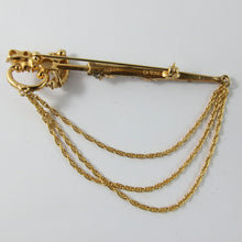 Load image into Gallery viewer, Ciner NY Gold Plated Multi Chain Sword Pin Brooch
