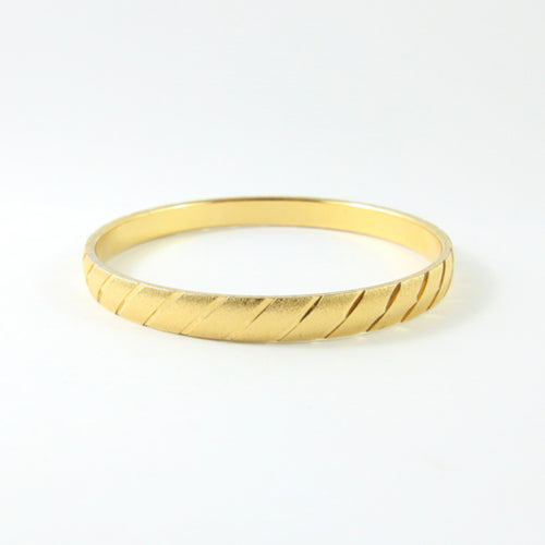 Vintage Signed Monet Single Slash Polished & Matte Bangle