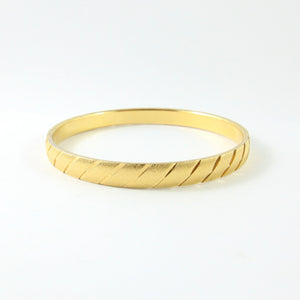 Vintage Signed Monet Single Slash Polished & Matte Bangle