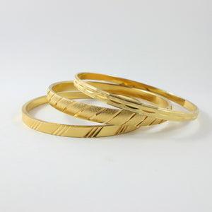 Vintage Signed Monet Single Slash Polished & Matte Bangle
