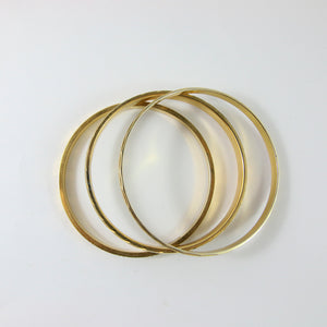 Vintage Unsigned Gold Plated Single Centre Dash Bangle
