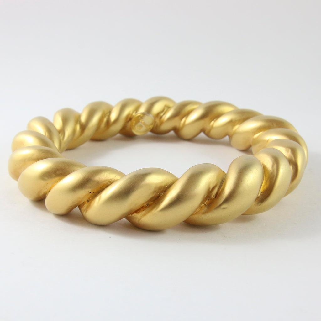 Vintage Chanel c.1970s Gold Plated Twist Bangle