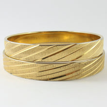 Load image into Gallery viewer, Vintage Signed Monet Gold Striped Bangle