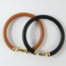 Load image into Gallery viewer, Vintage Signed Ferragamo Black Bangle