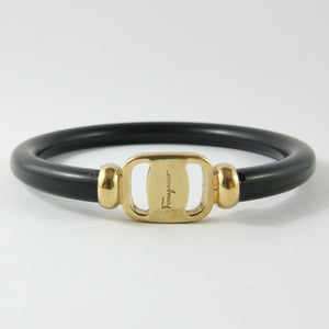 Vintage Signed Ferragamo Black Bangle