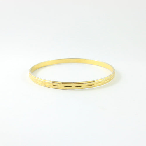 Vintage Unsigned Gold Plated Single Centre Dash Bangle