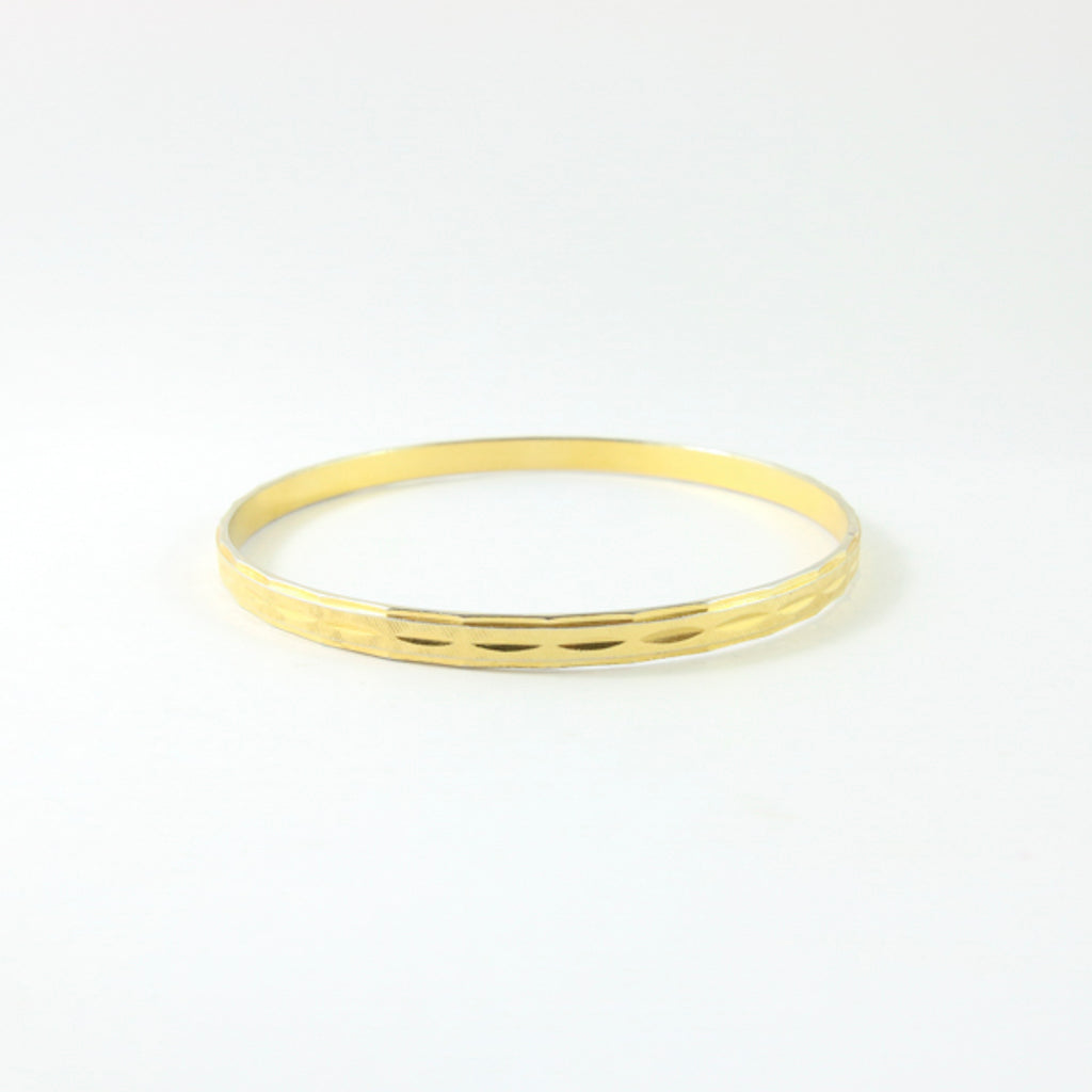 Vintage Unsigned Gold Plated Single Centre Dash Bangle