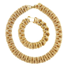Load image into Gallery viewer, Vintage Gold-tone Link Bracelet c. 1950 (Also available as set with necklace)