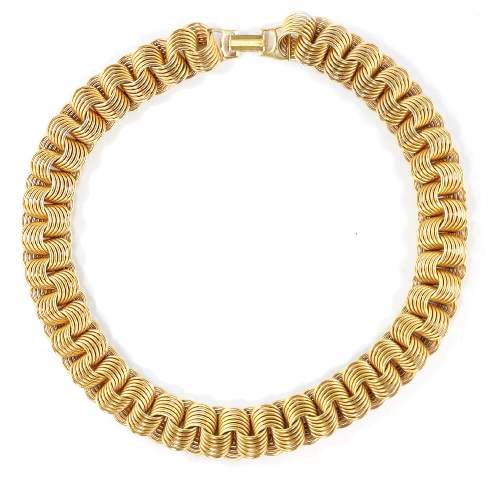 Vintage Gold-tone c. 1950's Linked Necklace