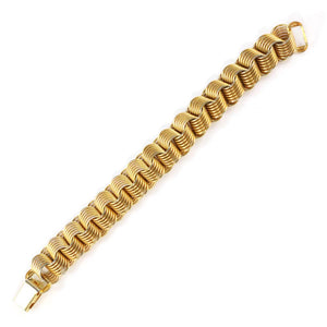 Vintage Gold-tone Link Bracelet c. 1950 (Also available as set with necklace)