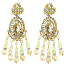 Load image into Gallery viewer, Lawrence VRBA Signed Large Statement Crystal Earrings - Faux Pearl