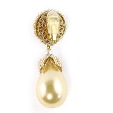Load image into Gallery viewer, Lawrence VRBA Signed Statement Earrings - Faux Faux Pearl (clip-on)