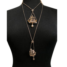Load image into Gallery viewer, William Griffiths Sterling Silver Ship Necklace