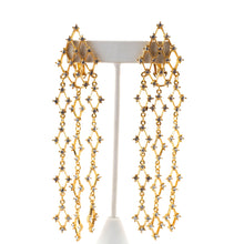 Load image into Gallery viewer, Signed Kenneth J Lane &quot;KJL&quot; Gold &amp; Crystal Waterfall Clip On Earring
