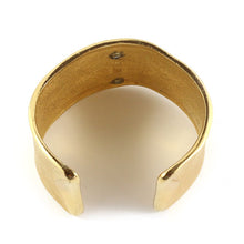 Load image into Gallery viewer, Yves Saint Laurent Vintage YSL Gilded Gold Mixed Metal Cuff Bracelet c. 1970